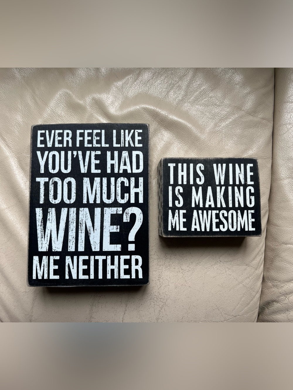 Small Canvas white and black decorative wine box signs